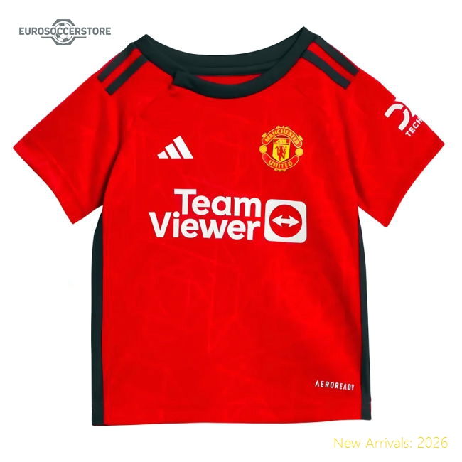 Non-toxic Man Utd Kids Jersey 2023-2024 Soft-touch Quick-dry