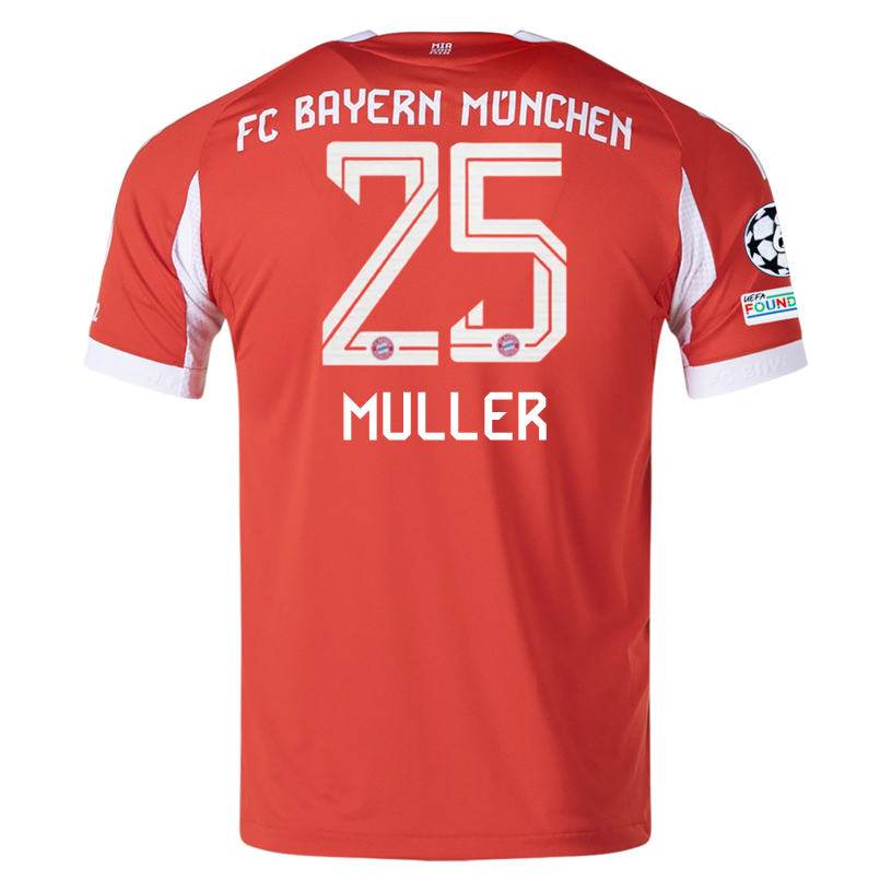 Bayern Munich Muller 2025-2026 UCL Home Jersey – Authentic Shirt