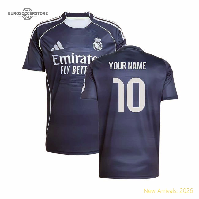 Premium Match-Day 2025-2026 Real Madrid Away Shirt (Your Name)