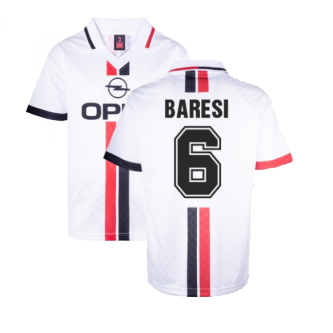 Fan-Favorite Top-Quality Ac Milan 1996 Away Retro Shirt (Baresi 6)