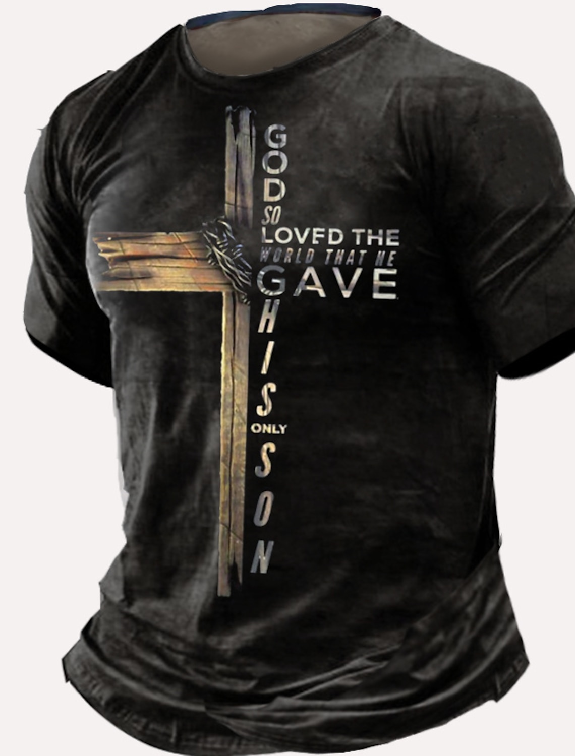 Men's Graphic Cross T Shirt Tee Short Sleeve 3D Print Crew Neck