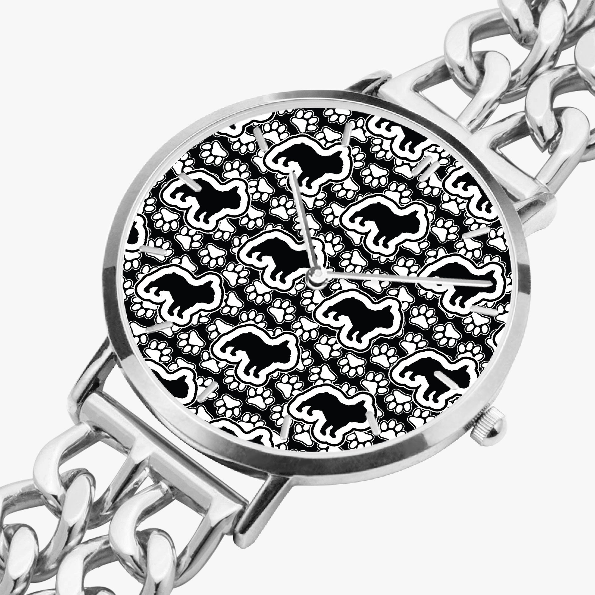 French Bulldog Cadence Chic Hollow Strap Watch For Frenchie Lovers Durable Dog Item