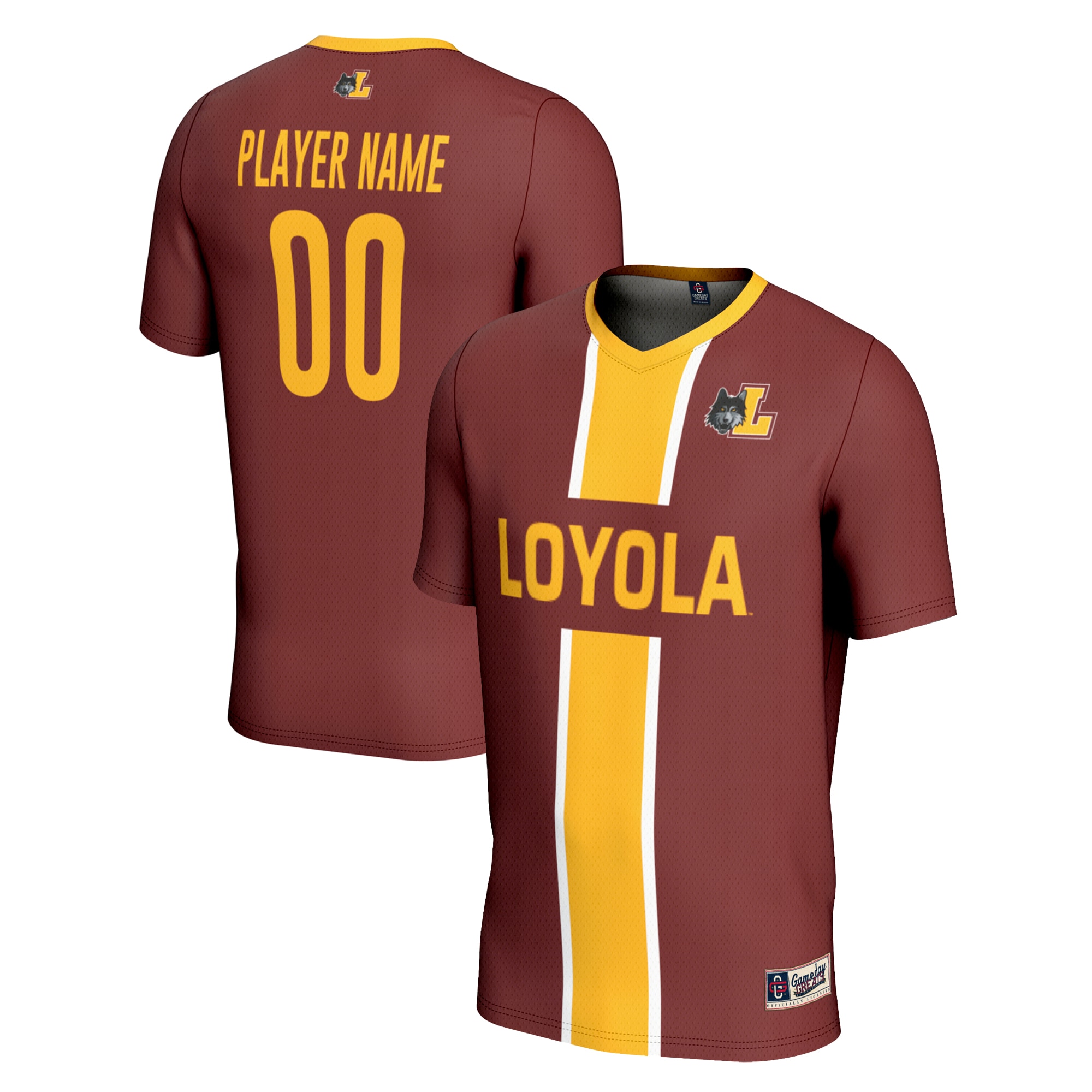 [LK] Loyola Chicago Ramblers GameDay Greats Unisex Pick-A-Player NIL Lightweight Soccer Jersey - Maroon