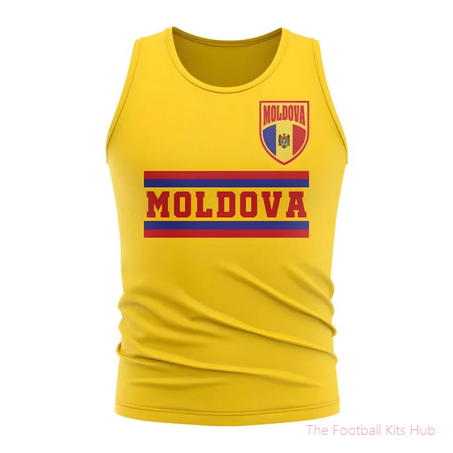 Moldova Core Football Country Sleeveless Tee (Yellow)