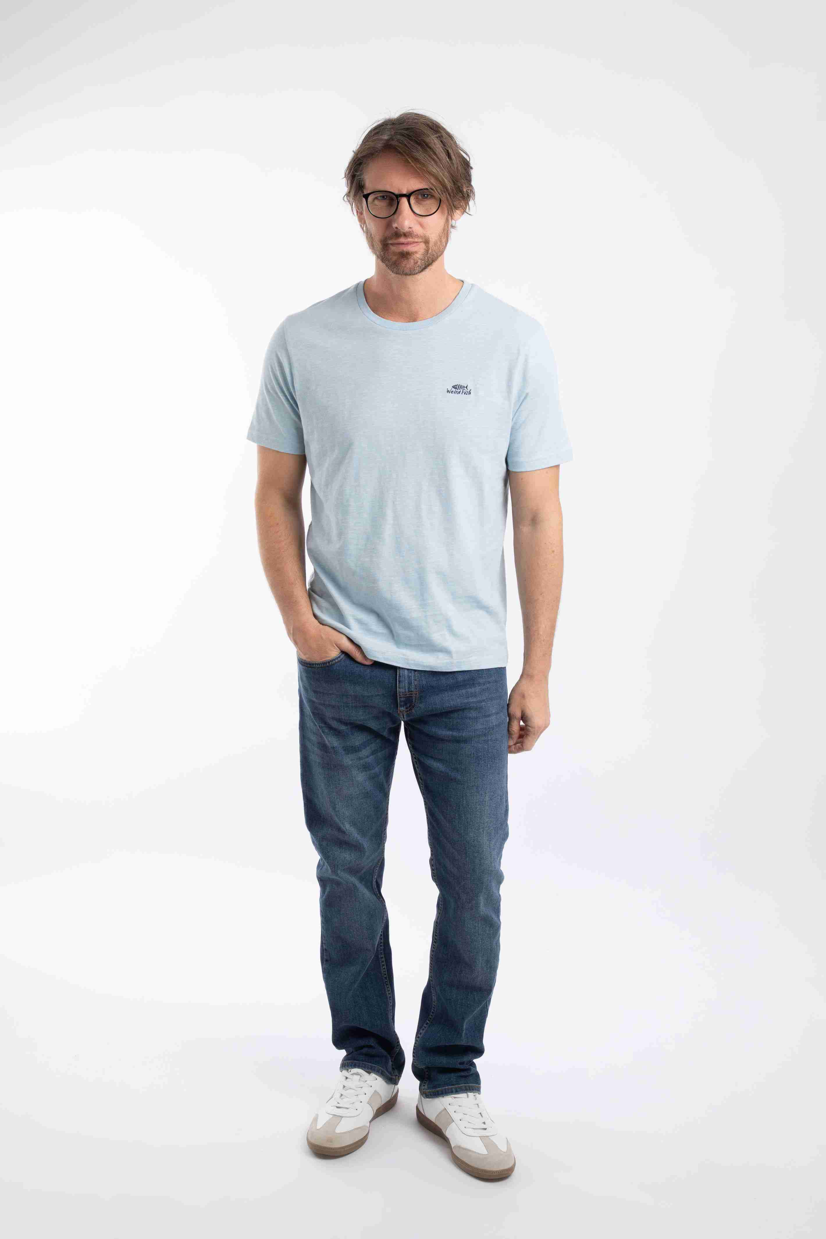 Fished Branded T-Shirt Powder Blue