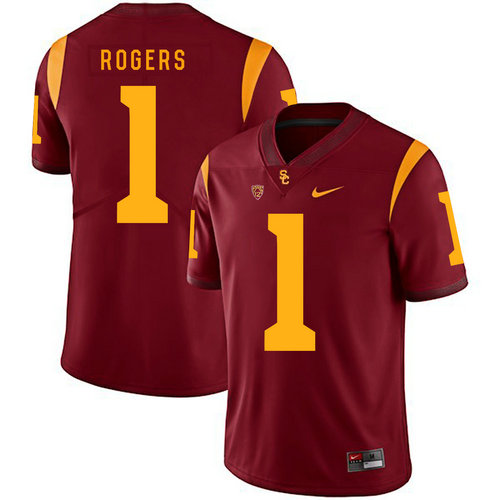 Men's None Red 2024 replica Darreus Rogers #1 authentic Jersey