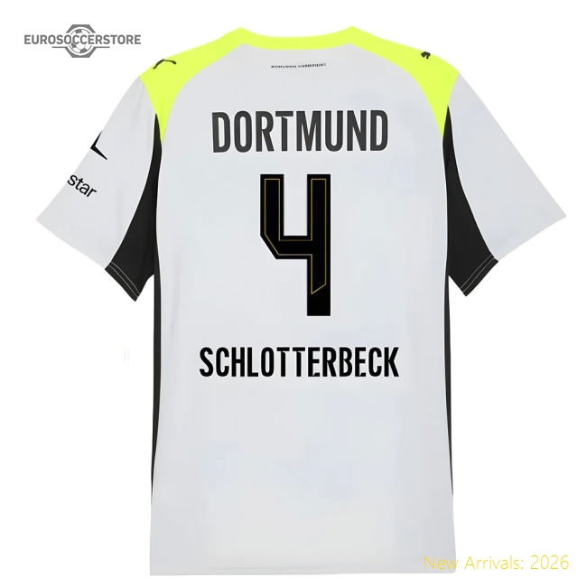 2025-2026 Borussia Dortmund Away Shirt (schlotterbeck 4) - Great Value