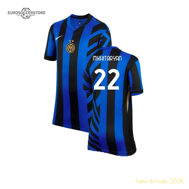 Premium 2024-2025 Inter Milan Home Shirt (Kids) (Mkhitaryan 22)