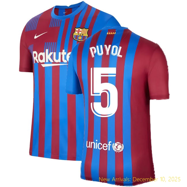 2021-2022 Barcelona Barca Durable Home Shirt (PUYOL 5) - Competitive