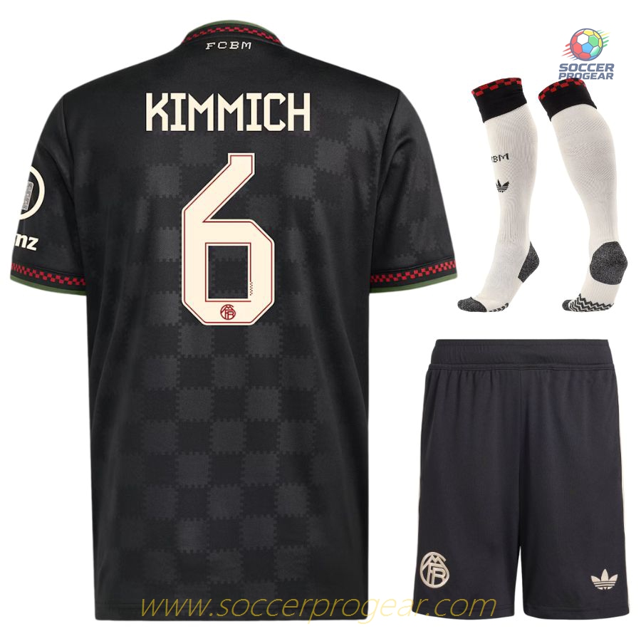 Bayern Munich Third Youth'sren's Football Kit Soccer Team Shirt 2025-2026 Season Kimmich