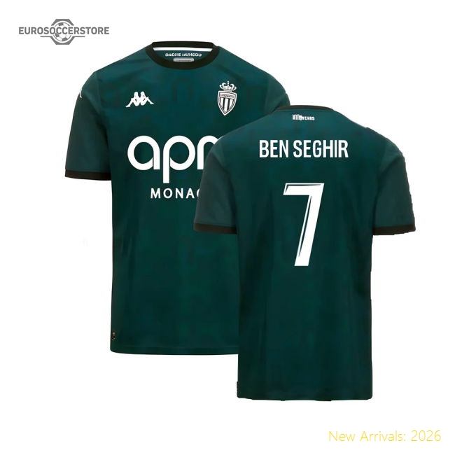 2024-2025 As As Monaco Away Shirt (ben Seghir 7) - Match Quality