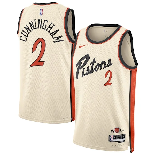 High-Quality Cade Cunningham DET NBA Jersey - White - Budget Price