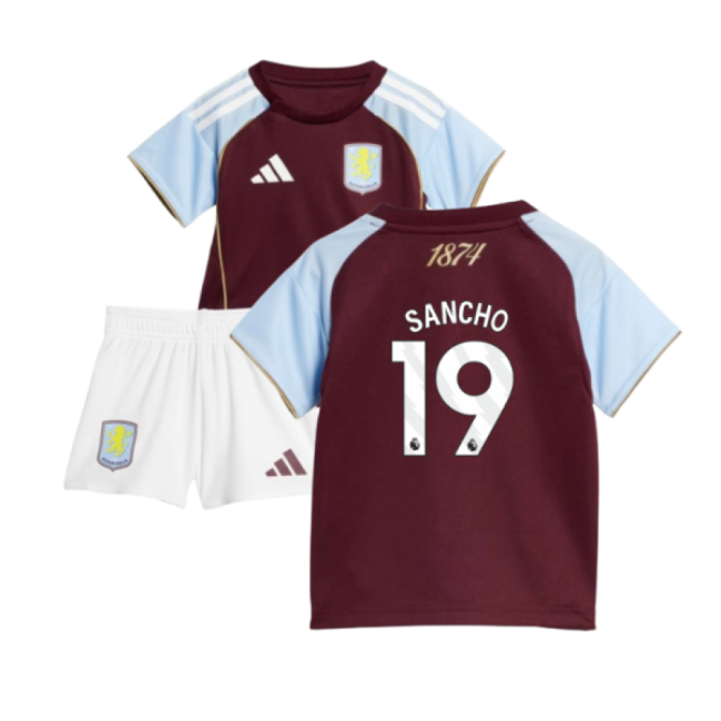 Aston Villa Home Football Shirt 2025-20 - Sancho 19 L M S