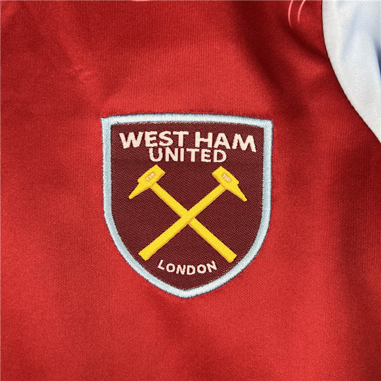 Kids West Ham United 2324 Home Red Football KitsShirtShorts -
