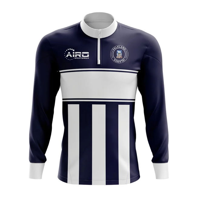 Quality Falkland Islands Concept Football Half Zip Midlayer Top