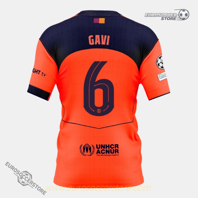 Barcelona 25-26 Third Player Version Jersey with GAVI 6