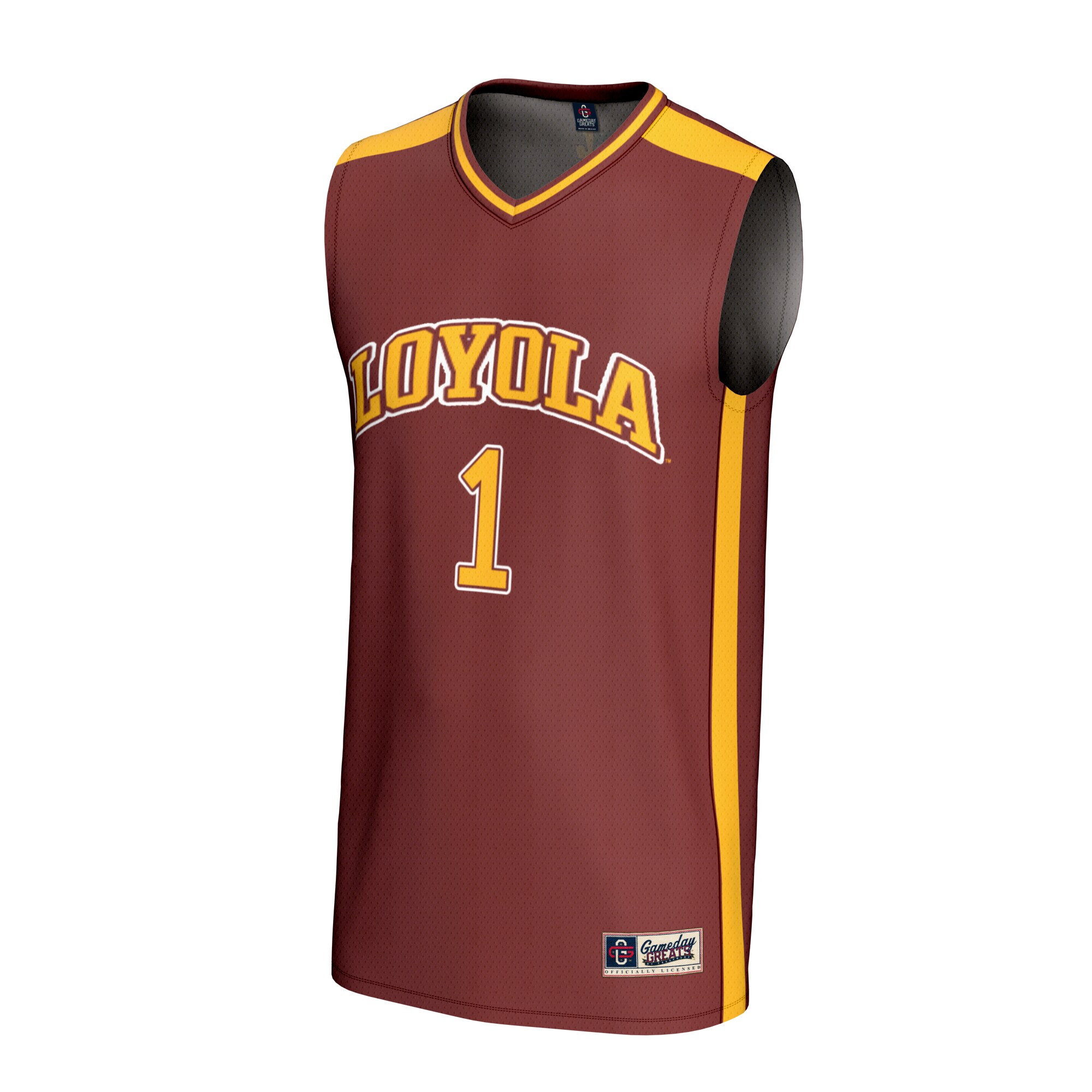 [NJP] Loyola Chicago Ramblers GameDay Greats Unisex Lightweight Basketball Fashion Jersey - Maroon
