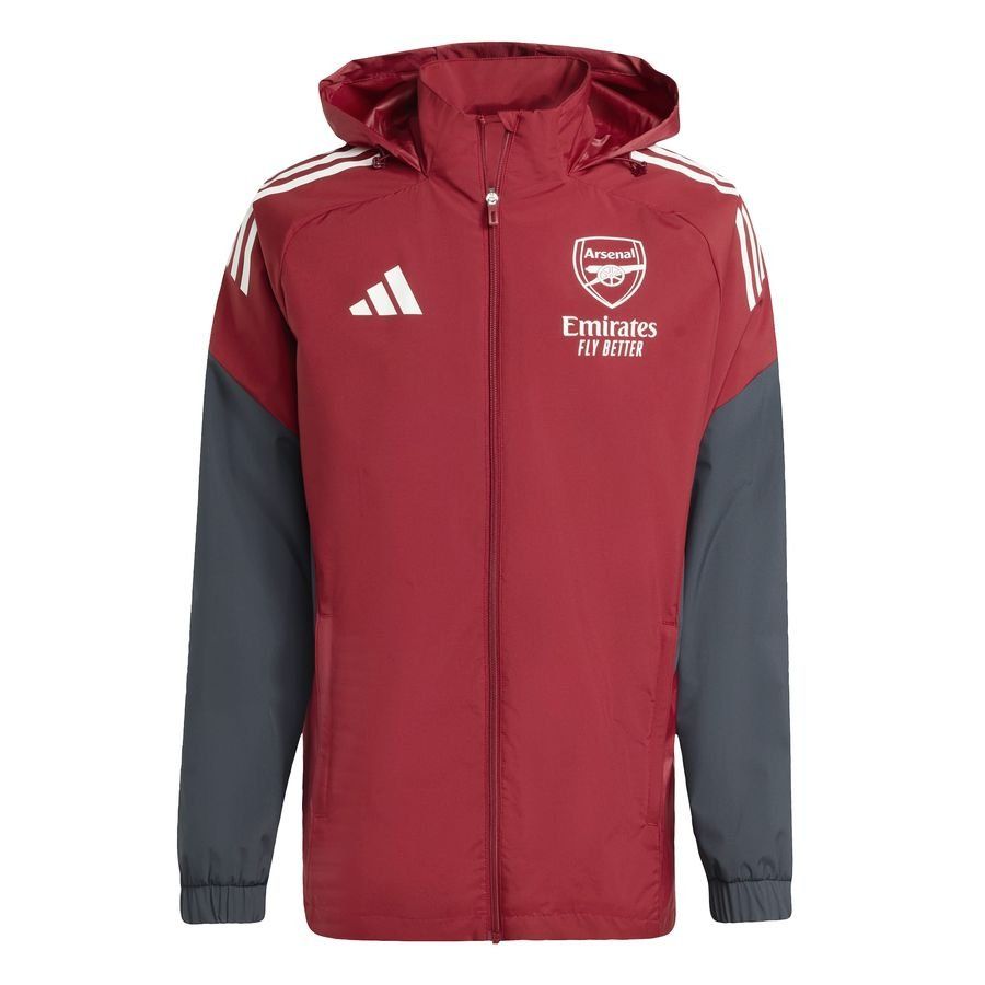Arsenal Travel Jacket Tiro 25 All Weather Eu Collegiate Burgundy/dark