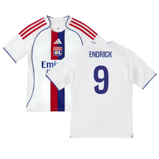 Excellent 2025-2026 Olympique Lyon Home Shirt (kids) (endrick 9)
