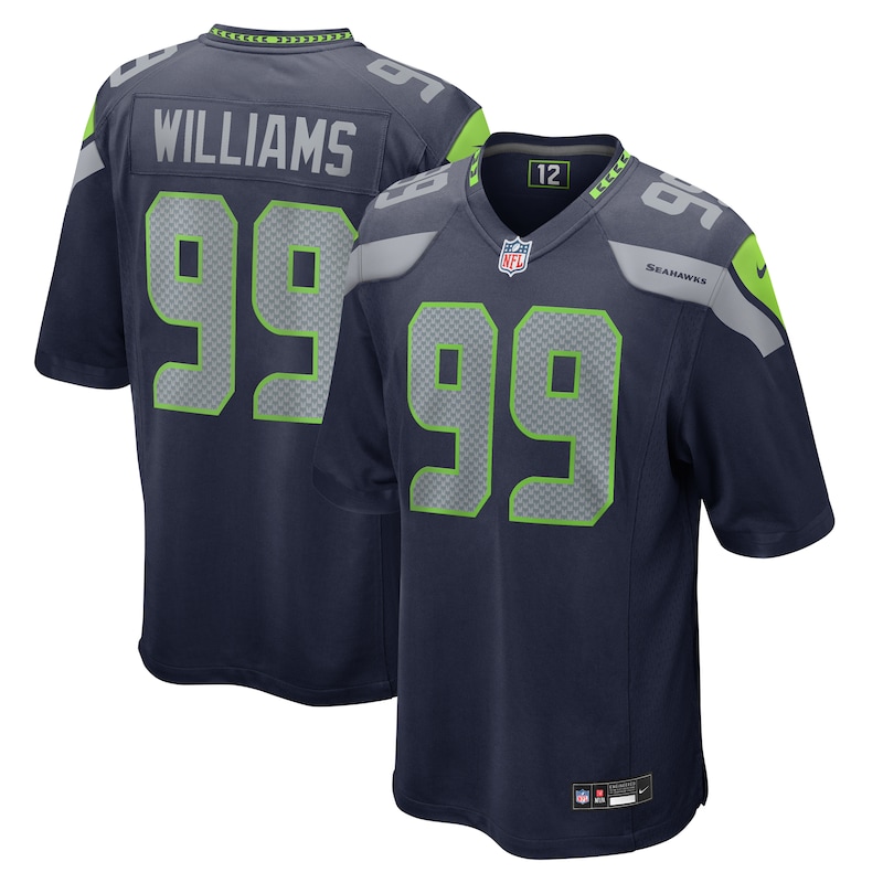 None Leonard Williams SEA Seahawks Timeless Premium Material Jersey