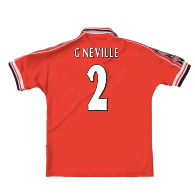 Manchester United 1998-2000 Home Jersey (XXL) (Excellent) (G Nevill...