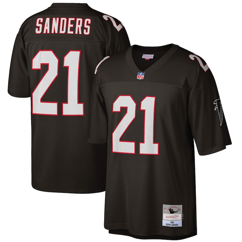 None Deion Sanders ATL Falcons Timeless Professional Jersey Game Day W