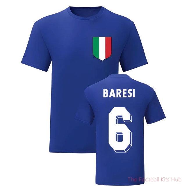 Franco Baresi Italy National Hero Tee\\'s (Blue)