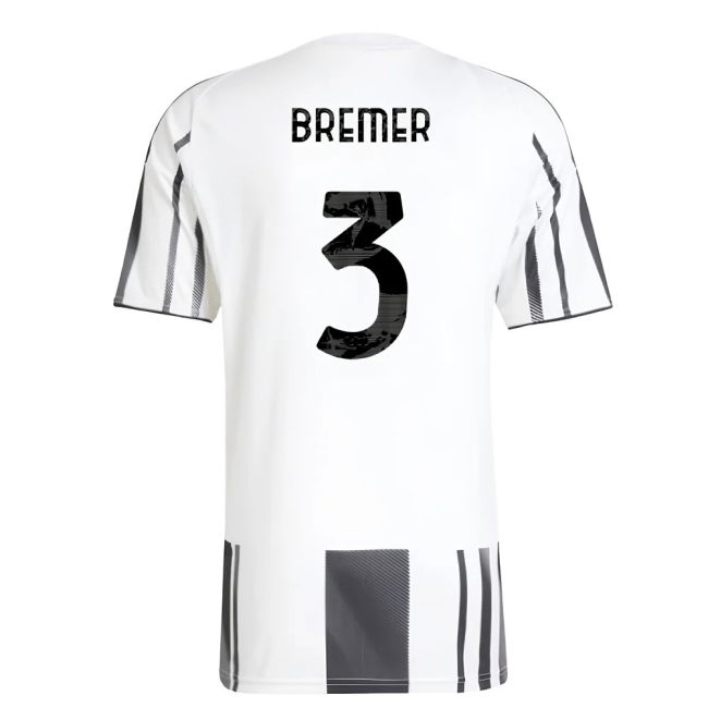 2025-2026 Juve Home Replica Shirt (Bremer 3) Quick Dry Stretch Fabric