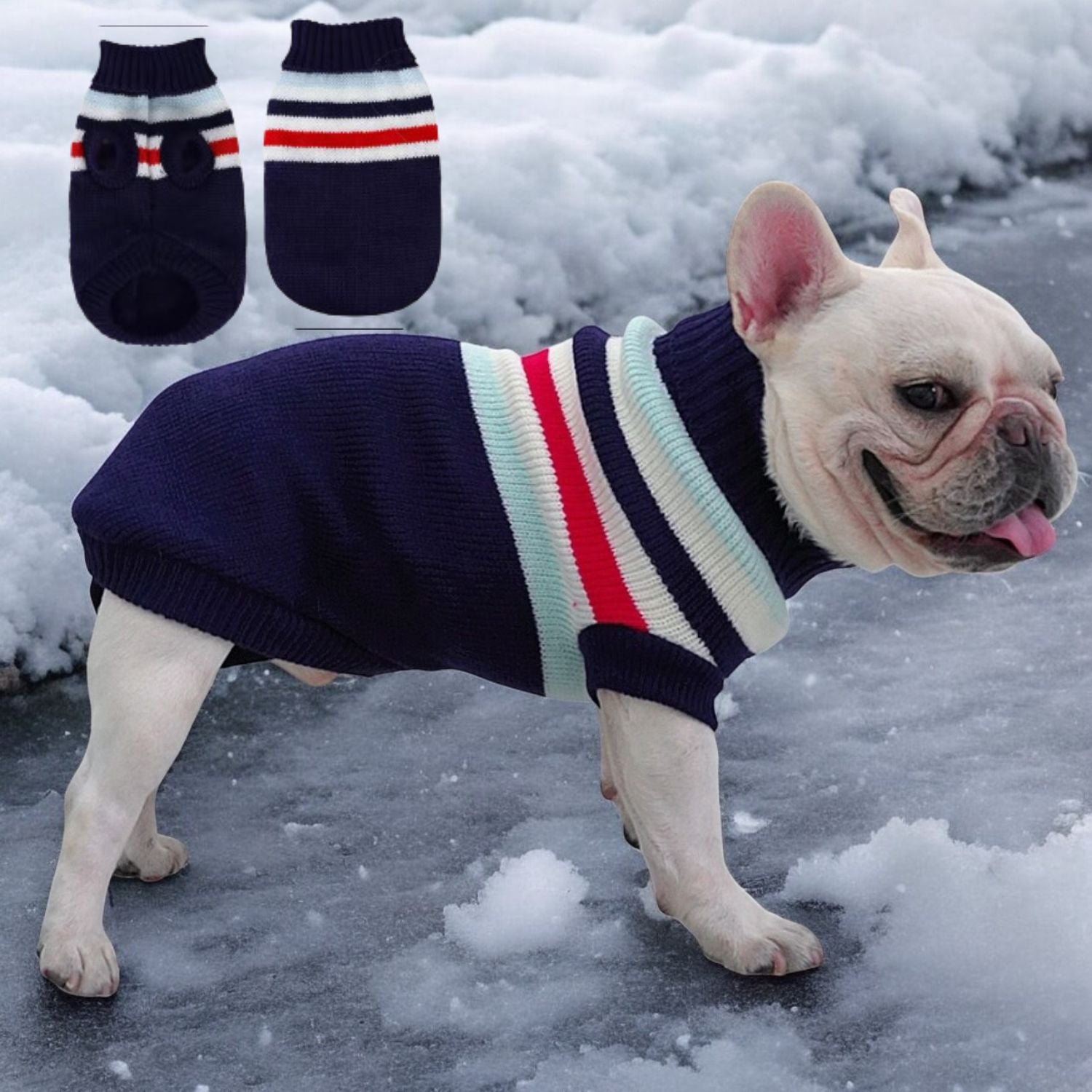 French Bulldog Christmas French Bulldog Sweater – Festive Holiday