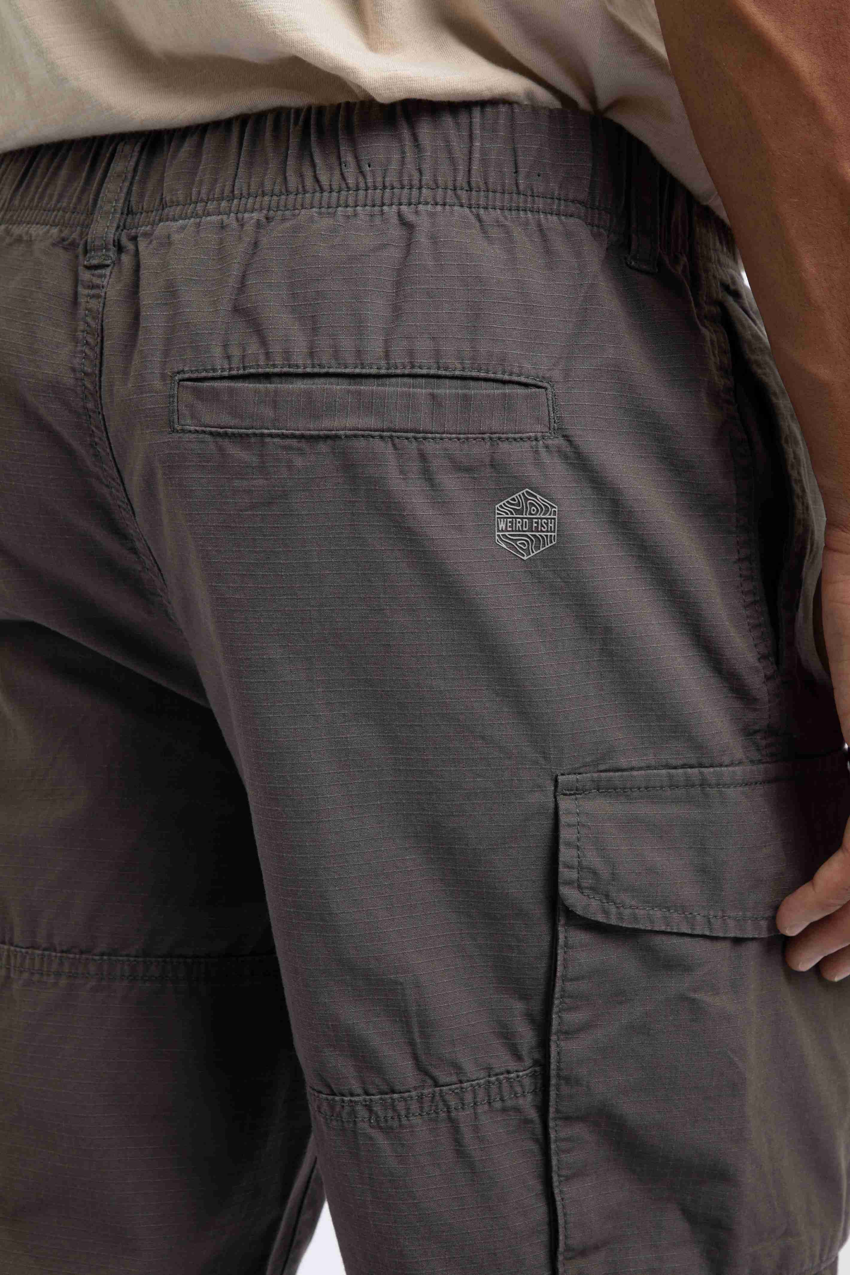 Summersville 3/4 Length Ripstop Cargo Shorts Dark Grey
