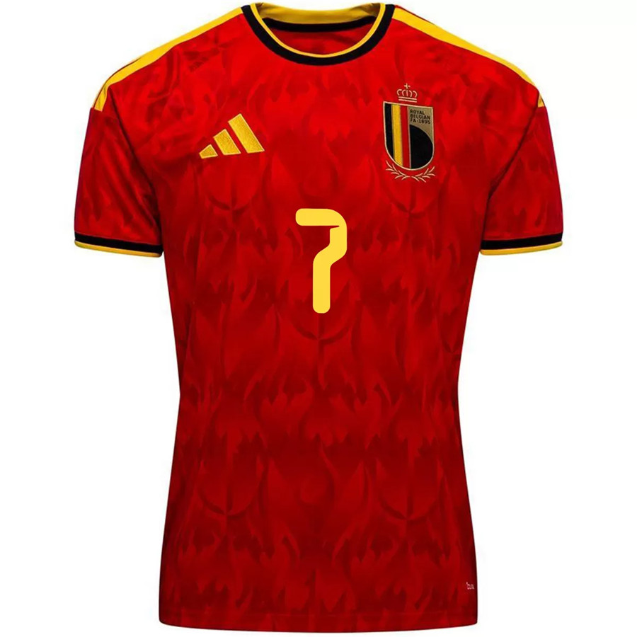 High Performance De Bruyne 7 Belgium Home Football Shirt World Cup