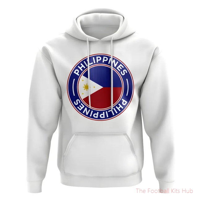 Men Philippines Football Badge Hoodie (White)