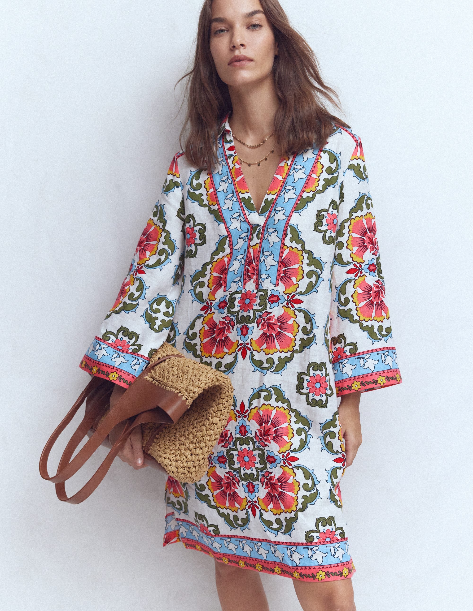 Carmen Linen Short Dress
