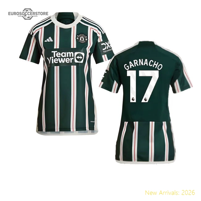 Official 2023-2024 Man Utd Away Shirt (ladies) (garnacho 17)
