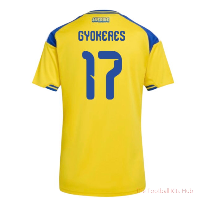 [LK] 2026/27 Sweden Home Shirt (Womens) (Gyokeres 17)