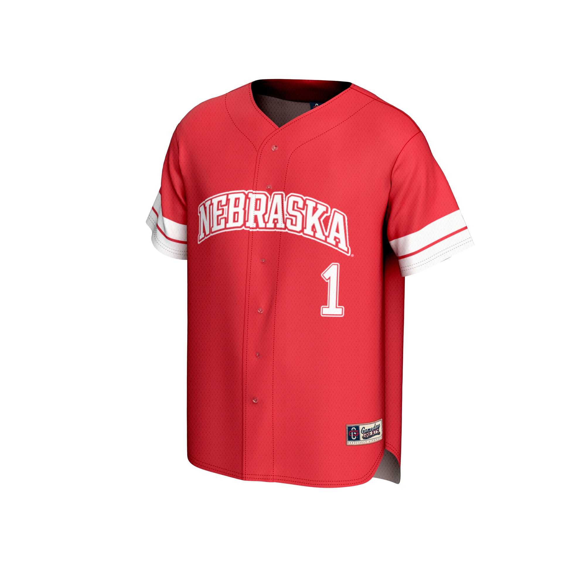 [NJP] Nebraska Huskers GameDay Greats Youth Lightweight Collegiate Baseball Fashion Jersey - Scarlet