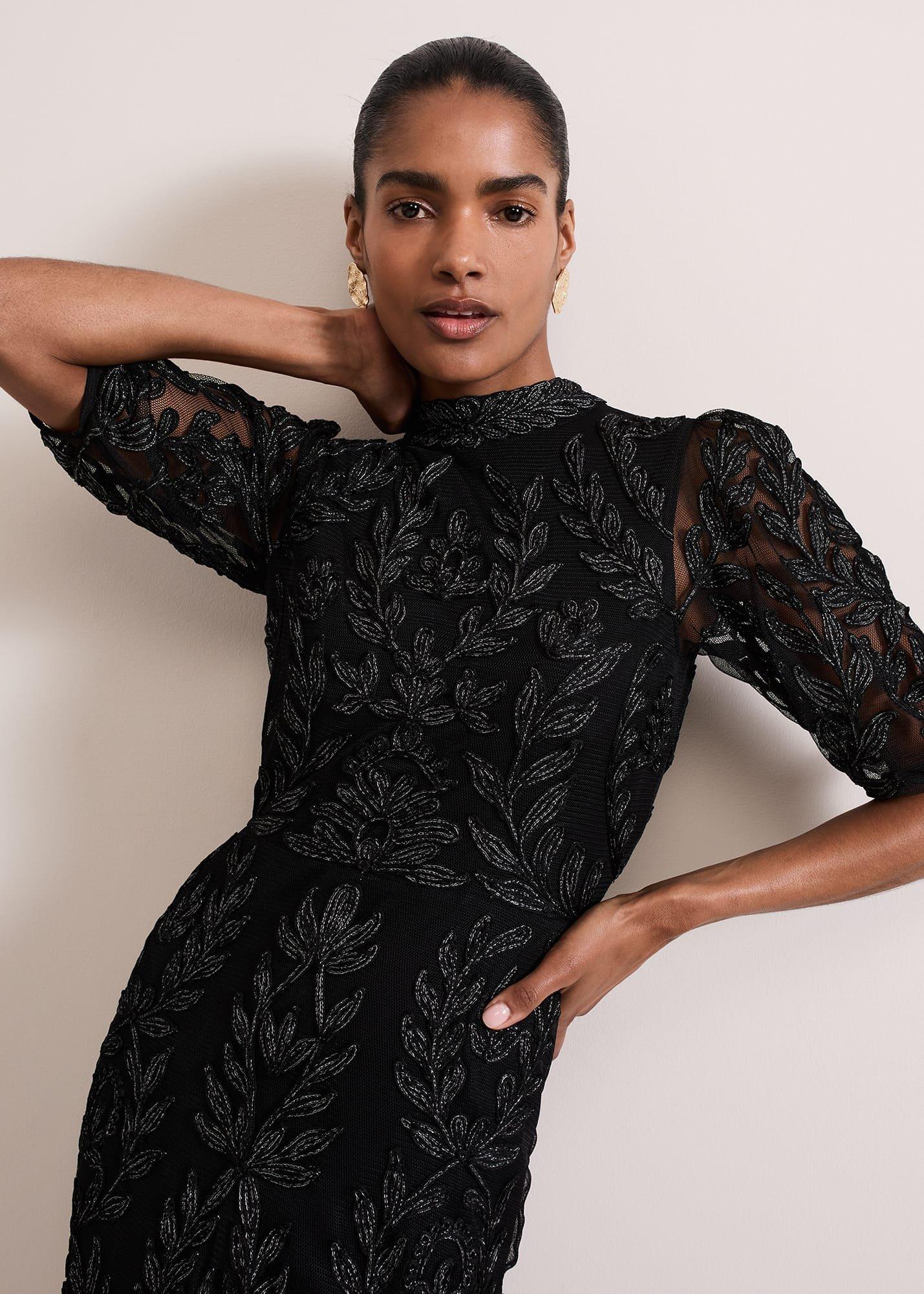 Misha Tapework Shimmer Dress