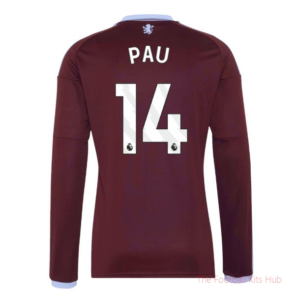 [SPK] 2026/27 Aston Villa Long Sleeve Home Shirt Pau 14