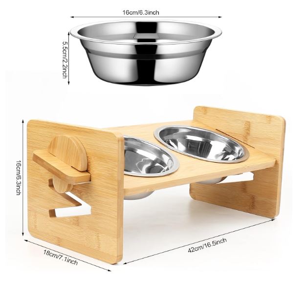 Trendy Bowlyvate Elevated Frenchie Bowls Stylish And Functional Pet F...