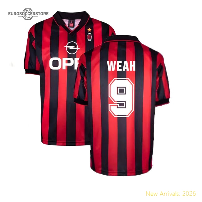 Pro Home Ac Milan Weah Jersey Premium Fabric Breathable