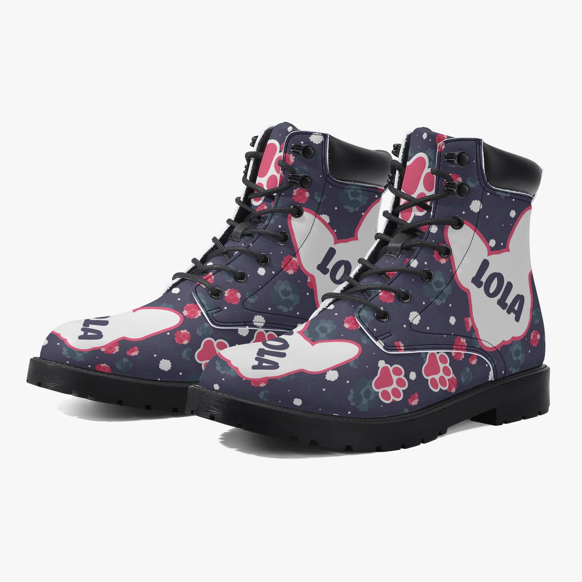 - Premium Personalized Casual Leather Boot For Dog Lovers | Stylish Look