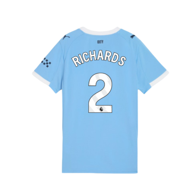 Pro Series Football Man City Home Shirt Womens Richards #2 New Rel...