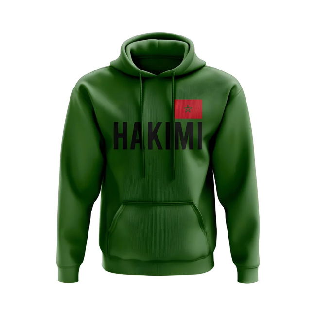 Tournament-Edition Top-Tier Achraf Hakimi Morocco Name Hoody (Green)