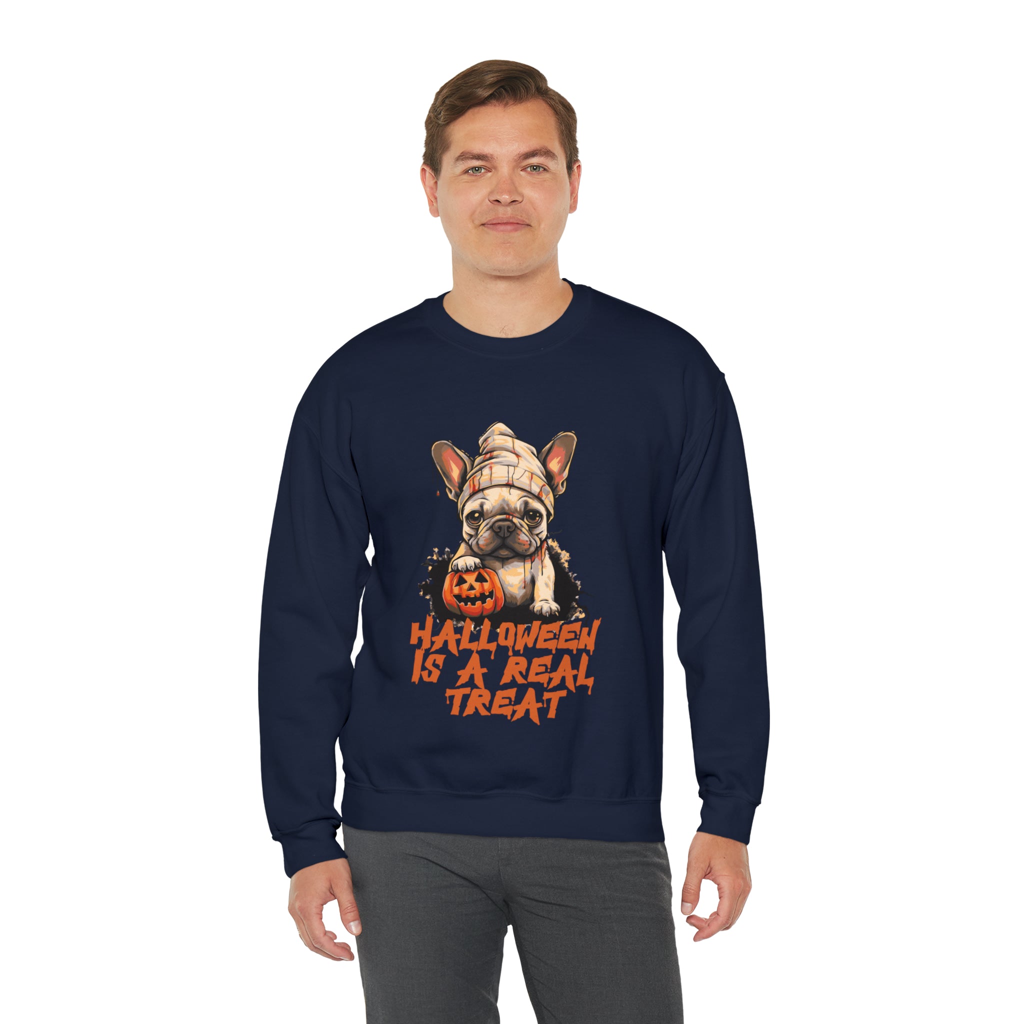French Bulldog Real Treat Halloween Unisex Sweatshirt Frenchie Pet Item