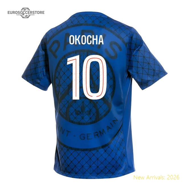 Trending 2025-2026 Psg Academy Pro Home Pre Match Shirt (Royal) (Okocha