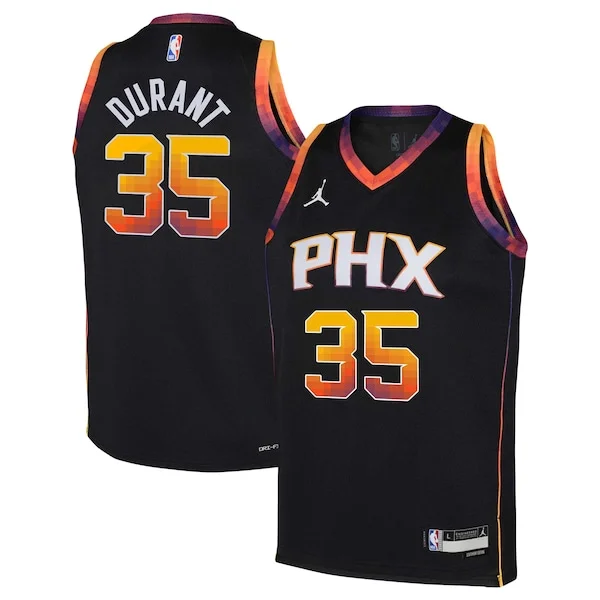 Durable Kevin Durant PHX NBA Jersey - Black - Great Value