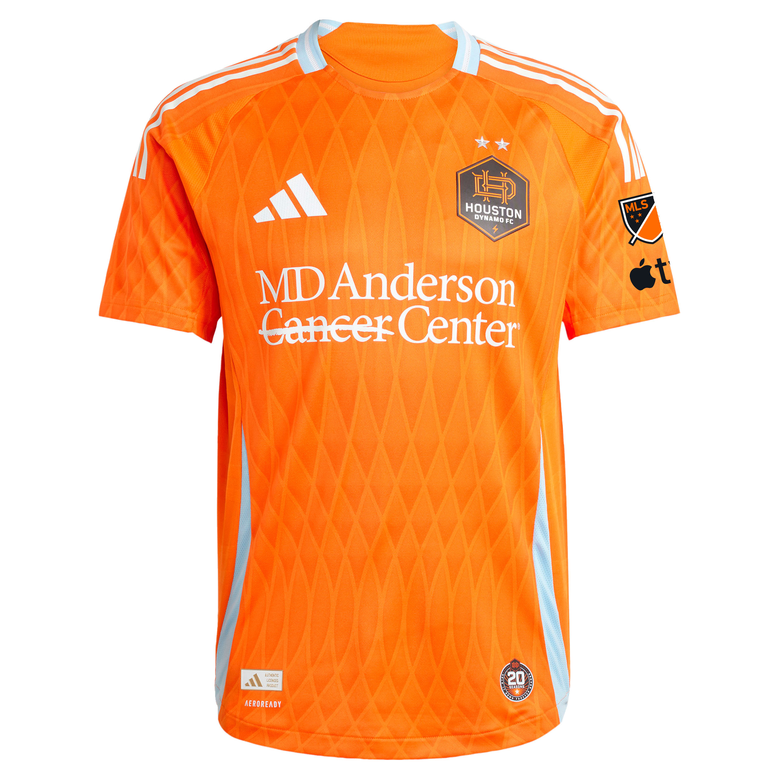 [SJH] Houston Dynamo FC 2025 Season 20 On-Field Authentic Custom Jersey - Orange