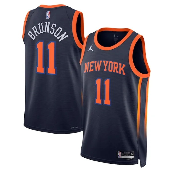 Jalen Brunson NYK Swingman Jersey - stylish Basketball - Navy