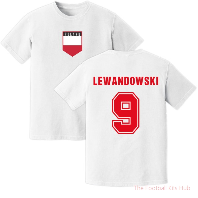 Men Lewandowski Poland Training Jersey (White) UEFA Euro