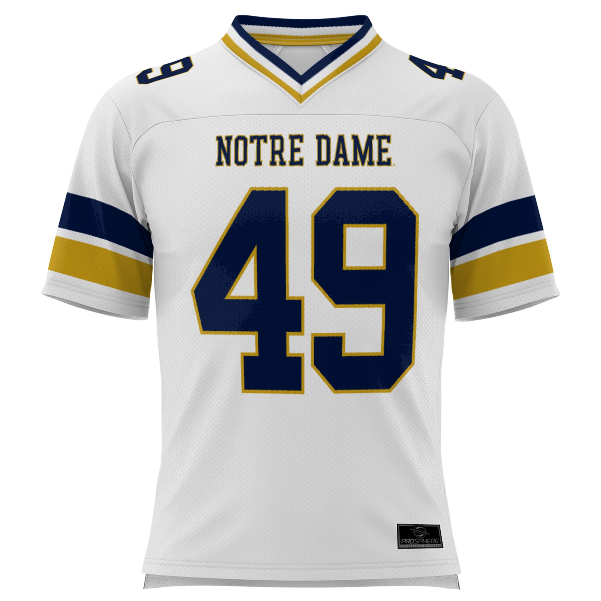 [DDG] Charles Du Notre Dame Fighting Irish GameDay Greats Youth NIL Football Fashion Jersey - White